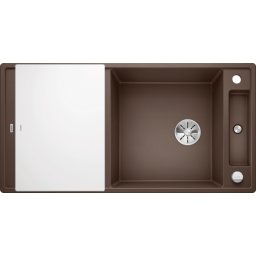 Chiuveta BLANCO AXIA III XL 6 S Silgranit InFino cu tocator sticla, cafea, 100 cm, 523519
