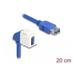 Modul keystone USB 3.2-A la USB-A unghi 90 grade M-M 0.2m, Delock 86964