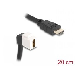 Modul keystone HDMI 8K60Hz unghi 90 grade T-M 0.2m Negru, Delock 86974