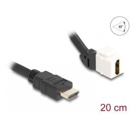 Modul keystone HDMI 8K60Hz unghi 45 grade T-M 0.2m Negru, Delock 90319