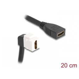 Modul keystone HDMI 8K60Hz unghi 90 grade M-M 0.2m Negru, Delock 90321