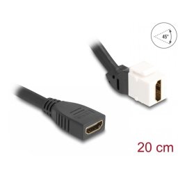 Modul keystone HDMI 8K60Hz unghi 45 grade M-M 0.2m Negru, Delock 90322