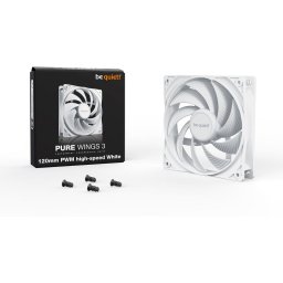 Pure Wings 3 PWM High-Speed, 1 ventilator de 120 mm, Alb