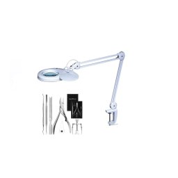 Pachet Trusa Unghii si Lampa cu lupa si iluminare led lentila 3 Dioptrii