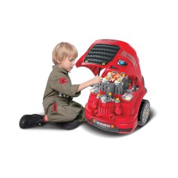 Atelier de reparații auto de jucărie roșu