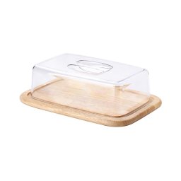 Tocător de bucătărie cu capac 30x20 cm ficus de cauciuc Continenta C3073