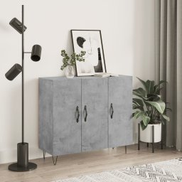 Dulap, gri beton, 90x34x80 cm, lemn compozit GartenMobel Dekor