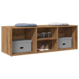 Banca depozitare pantofi, stejar artizanal, 105x35x35 cm, lemn GartenMobel Dekor