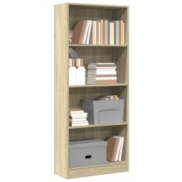 Biblioteca, stejar sonoma, 60x24x143 cm, lemn prelucrat GartenMobel Dekor