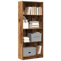 Biblioteca, lemn vechi, 60x24x143 cm, lemn prelucrat GartenMobel Dekor
