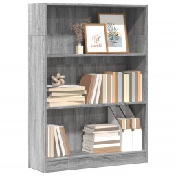 Biblioteca, gri sonoma, 80x24x109 cm, lemn prelucrat GartenMobel Dekor