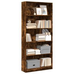 Biblioteca, stejar fumuriu, 80x24x176 cm, lemn prelucrat GartenMobel Dekor