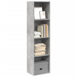 Biblioteca, gri beton, 40x30x152 cm, lemn prelucrat GartenMobel Dekor