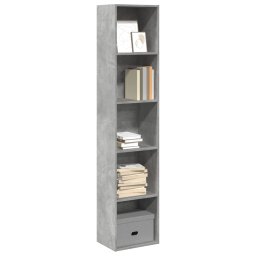 Biblioteca, gri beton, 40x30x189 cm, lemn prelucrat GartenMobel Dekor