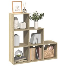 Biblioteca/separator 3 niveluri stejar sonoma 99x29x99 cm lemn GartenMobel Dekor