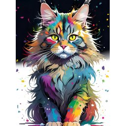 Set pictura pe numere, cu sasiu, Maine Coon, 30x40 cm