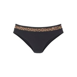 LASCANA Slip costum de baie 'Adele' maro / galben / negru