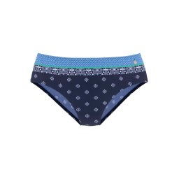LASCANA Slip costum de baie albastru / bleumarin / verde / alb