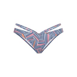 LSCN by LASCANA Slip costum de baie 'Lisa' albastru porumbel / albastru deschis / portocaliu caisă / roz deschis