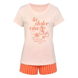 VIVANCE Pijama portocaliu / roz deschis