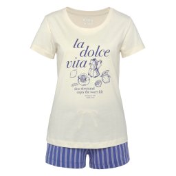 VIVANCE Pijama albastru / albastru deschis
