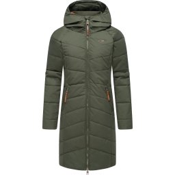 Ragwear Palton funcțională 'Dizzie' maro / verde închis