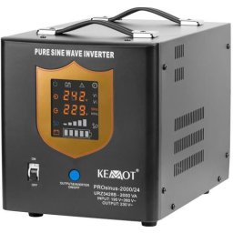 Alimentare de rezervă KEMOT PROsinus-2000/24 1400W 24V Negru