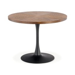 Masă de dining CARMELO, 75 x 100 cm, negru/maro