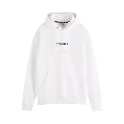 SCOTCH & SODA Futer Relaxed Fit Artwork Hoodie 178757 SC0006 white