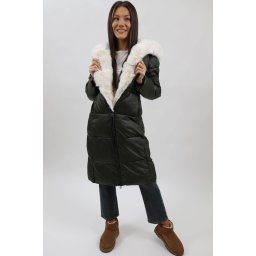 GEACA LUNGA GROASA DE IARNA CU GLUGA SI BLANITA ECOLOGICA DETASABILA BELLA L Kaki