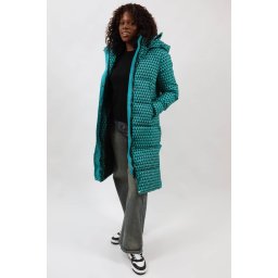 GEACA LUNGA GROASA DE IARNA CU GLUGA SI BUZUNARE COMO M Turcoaz