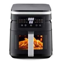 Friteuza cu aer cald STARCREST SFR-7020WBK, 7 Litri, 2 Elemente incalzire superioara inferioara, 2000 W, Termostat 80 - 200 C, 12 programe predefinite, Negru