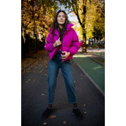 GEACA SCURTA GROASA DE IARNA CU BUZUNARE SI GULER INALT BOTTEGGA Fucsia L-XL