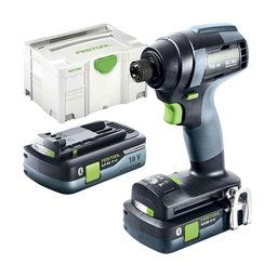 Festool - TID 18 HPC 4.0 I-Plus - Masina de insurubat cu impact cu 2 acumulatori, Li-Ion, 18 V, 4 Ah, 180 Nm, M8, valiza speciala
