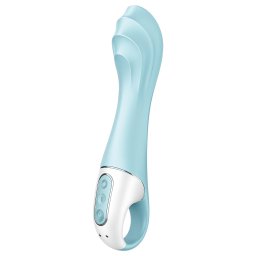 Satisfyer - vibrator cu pompare inteligentă Air Pump 5 - silicon albastru