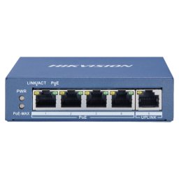 Switch 4 porturi PoE Gigabit, 1 port uplink RJ45 Gigabit - HIKVISION DS-3E0505P-E