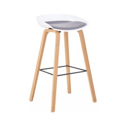 Scaun de bar 81x51 cm bej/alb