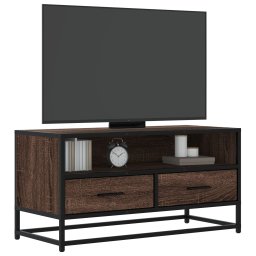 Dulap TV, stejar maro, 80x34,5x40 cm, lemn prelucrat si metal GartenMobel Dekor