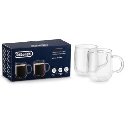 Set de 2 cani De'Longhi DLSC327 - AS00006566, 500ml, din sticla borosilicaa suflata manual, pereti dubli