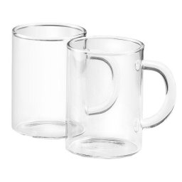 Set 2 cani din sticla borosilicata Delonghi DLSC320, incolor