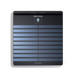 Cantar inteligent Withings Body Scan, Tehnologie Position Control, Baterie li-ion reincarcabila, 4 senzori de greutate, Negru
