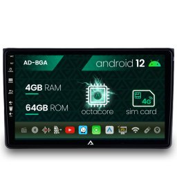 [RESIGILAT] Navigatie Audi A4(B6 B7) Seat Exeo, Android 13, A-Octacore 4GB RAM + 64GB ROM, 9 Inch - AD-BGA9004+AD-BGRKIT425RES