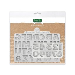 Mulaje Silicon Alfabet + Cifre cu Stralucire H 2.3 cm, Set 2 Buc