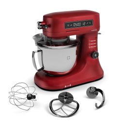 Klarstein Robot de bucătărie Chiara, 1600 W, 12 setări, Bol din oțel inoxidabil, Afișaj LCD, Accesorii incluse (KG31-ChiaraRed)