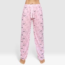 Pantaloni Damă Pijama Serena Model 'Hello Little Bear' Lejeritate si Buna Dispoziție