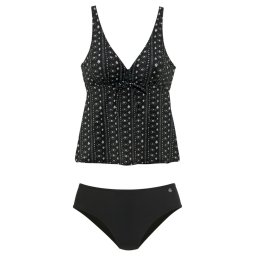 LASCANA Costum de baie Tankini 'Scary' negru
