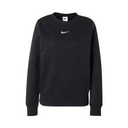 Nike Sportswear Bluză de molton 'Phoenix Fleece' negru / alb