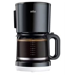 Cafetiera Braun KF1100BK 1000W Carafa Din Sticla Capacitate 1.38L Filtru Pivotant Sistem Anti-Picurare Oprire Automata Negru