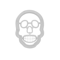 Decupatoare Plastic Halloween - Craniu, 6 x 9 x H 2.2 cm