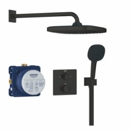 Sistem dus incastrat Grohe Precision Cube 250 , negru mat
